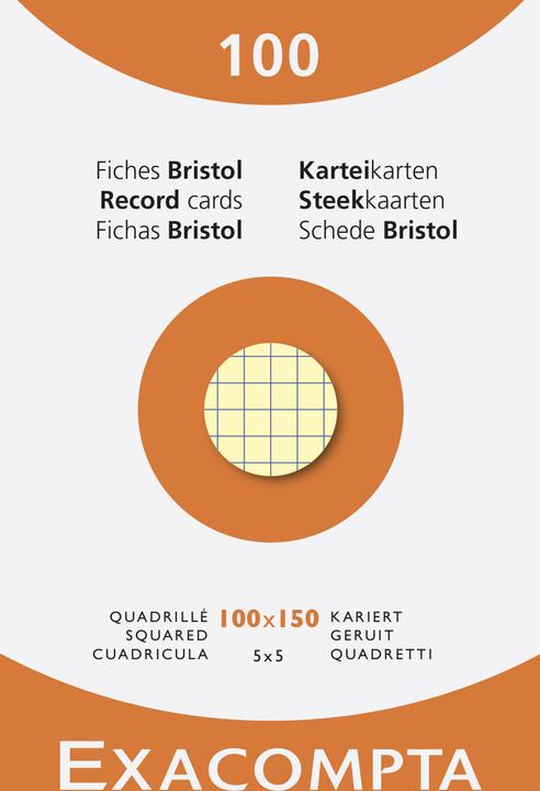 Produktbild Exacompta Karteikarten (100 x 150 mm, 205 g/m², 100 x)