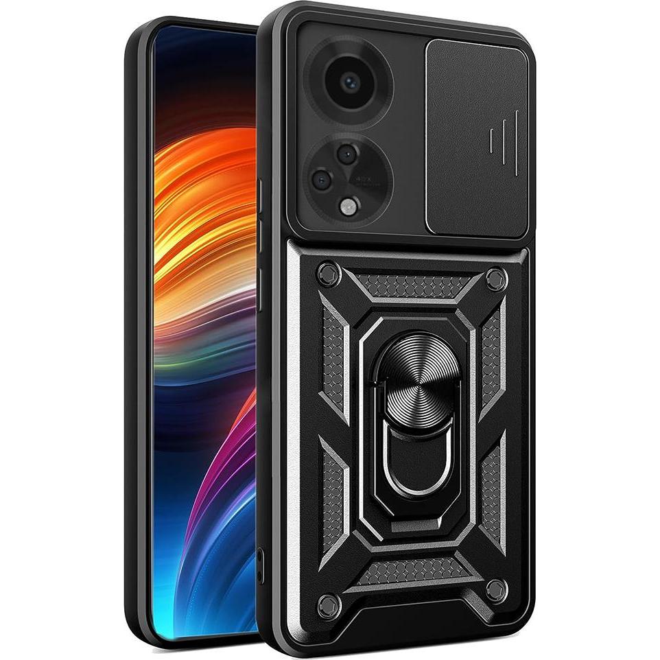 Techsuit - CamShield Series - Oppo A98 5G - Black (Oppo A98), Cover smartphone, Nero