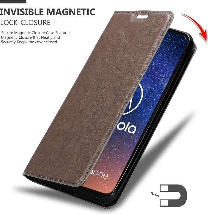 Productafbeelding Cadorabo Boek Onzichtbare Magneethoes (Motorola One Vision)