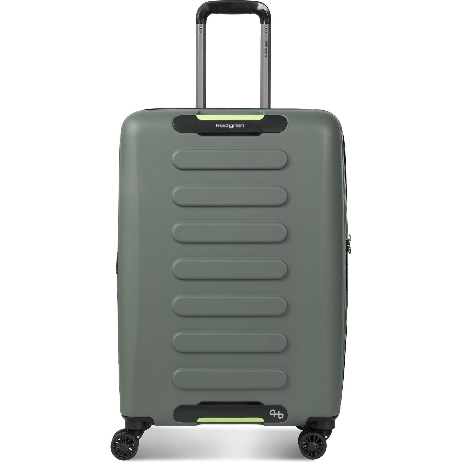 Hedgren, Koffer, Comby 4 Rollen Trolley 65 cm mit Dehnfalte, Grün, (74 l, M (50 - 90l))