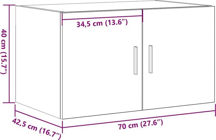 Actual product image vidaXL Rustikales Buffet Sideboard (42.50 x 40 x 40 cm)