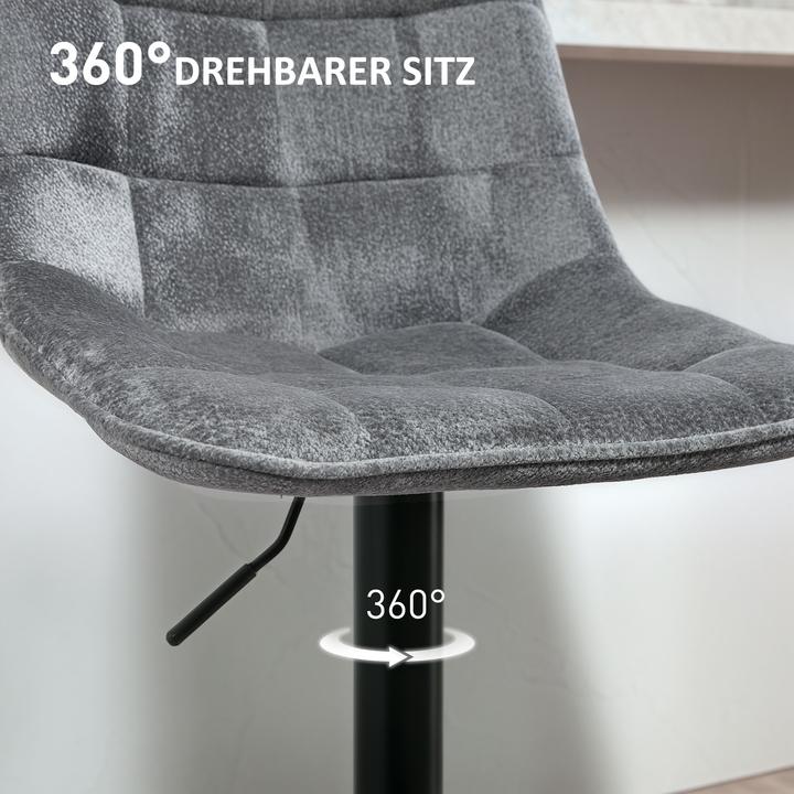 Produktbild Homcom Barhocker Polyester Dunkelgrau