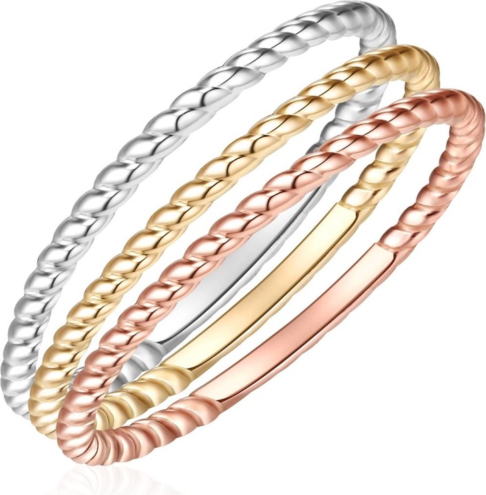 Produktbild Glanzstücke München Damen Sterling Silber silber/gelbgold/roségold - 24271 (60, 925 Silber)