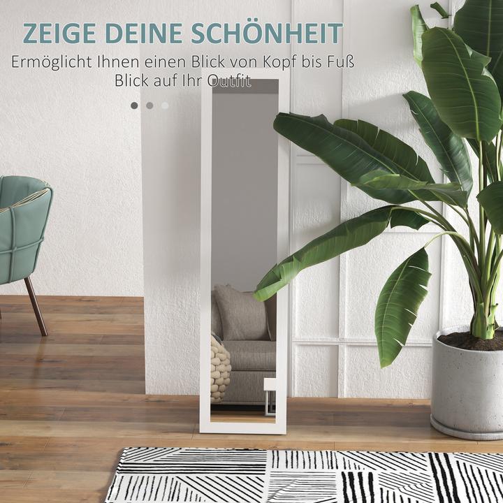 Immagine prodotto Homcom Specchio da toilette con supporto (40 x 155 cm)