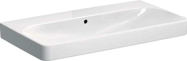 Geberit Lavabo Smyle Square 90 cm bianco con rivestimento senza foro per rubinetto 500250018 (480 mm, 900 mm)