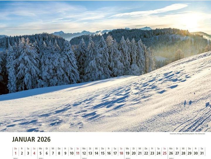 Immagine prodotto APPENZELL Bildkalender 2026 858829047 DE 40x31cm (40 x 31 cm, Copertina rigida, Tedesco)