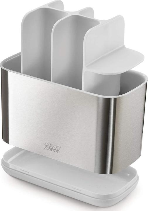 Productafbeelding Joseph Joseph 70551 Badkamer Schoonheden 2-Delige Wastafelset met Tandenborstelhouder en Zeeppomp, Roestvrij Staal