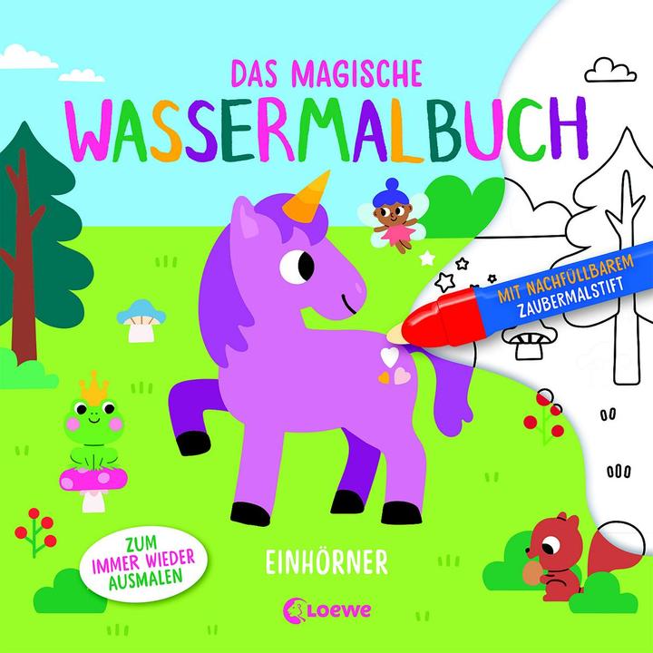 Produktbild Loewe Das magische Wassermalbuch - Einhörner