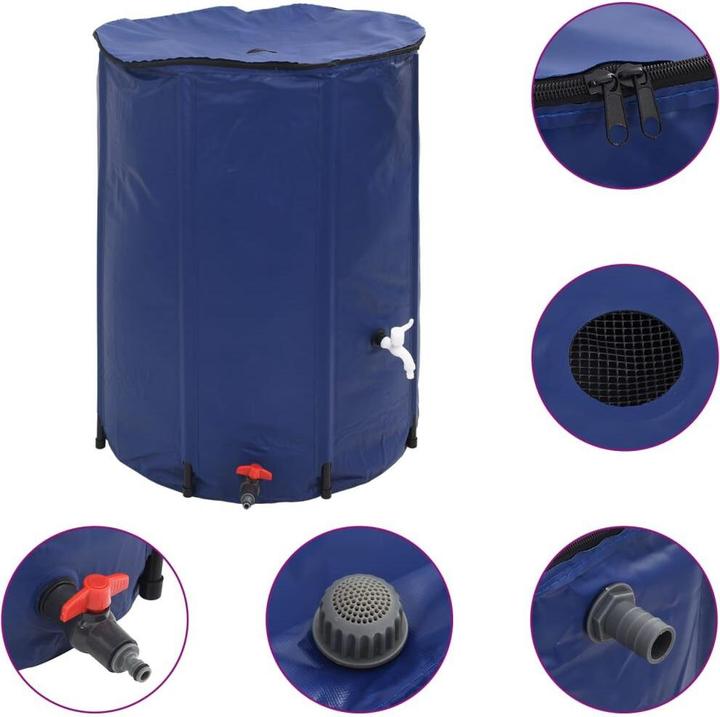 Produktbild VidaXL Wassertank mit Wasserhahn Faltbar 750 L PVC (750 l)