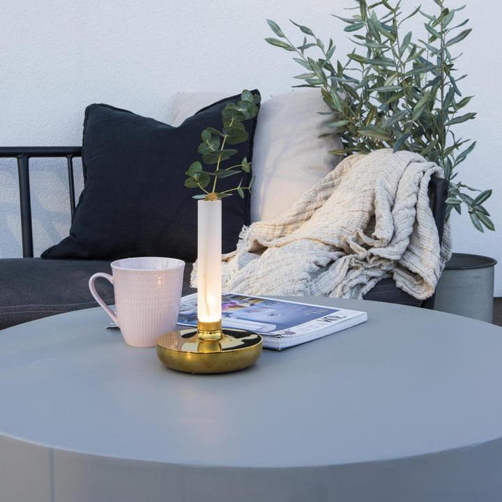 Produktbild Konstsmide Akku-LED Vase Biarritz goldfarben Indoor/Outdoor 7827-803