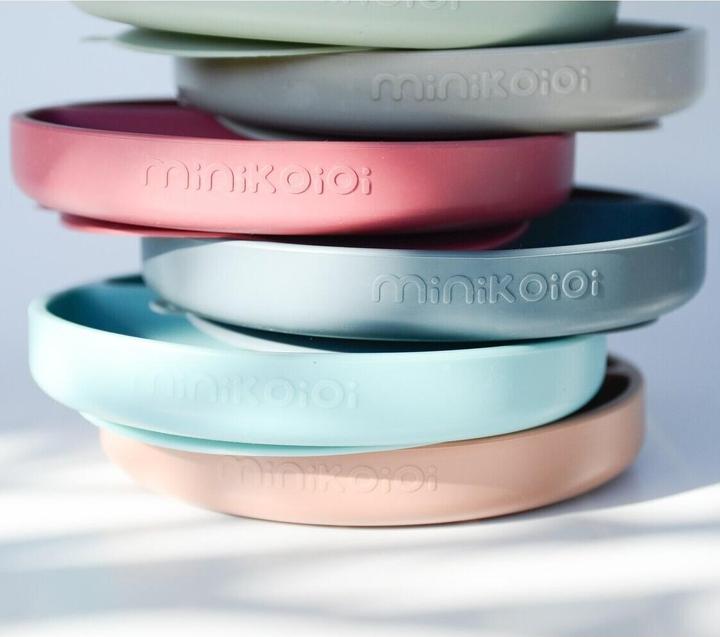 Image du produit Minikoioi stay-put suction divided plate, River Green, 101050007