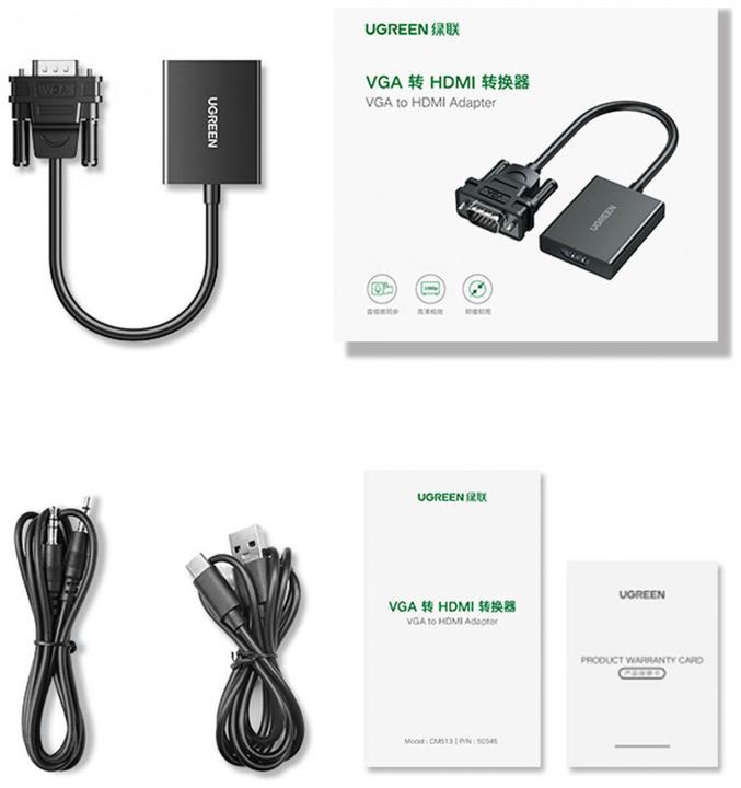 Image du produit Ugreen VGA vers (HDMI, 15 cm)