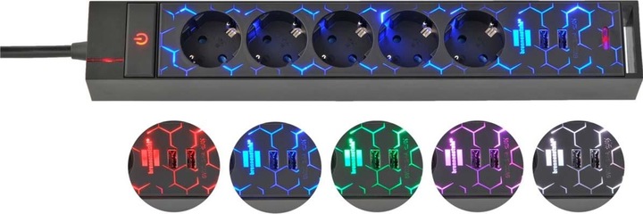 Brennenstuhl Gaming Steckdosenleiste (5 x, CEE 7/5, 1.50 m)