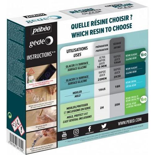 Thumbnail - Pebeo, Künstlerfarbe + Bastelfarbe, Gédéo Kit Überzugharz (150 ml)