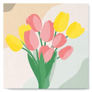 Immagine prodotto Figured'Art Mini Kit da Dipingere con i Numeri con Cornice - Bouquet di Tulipani
