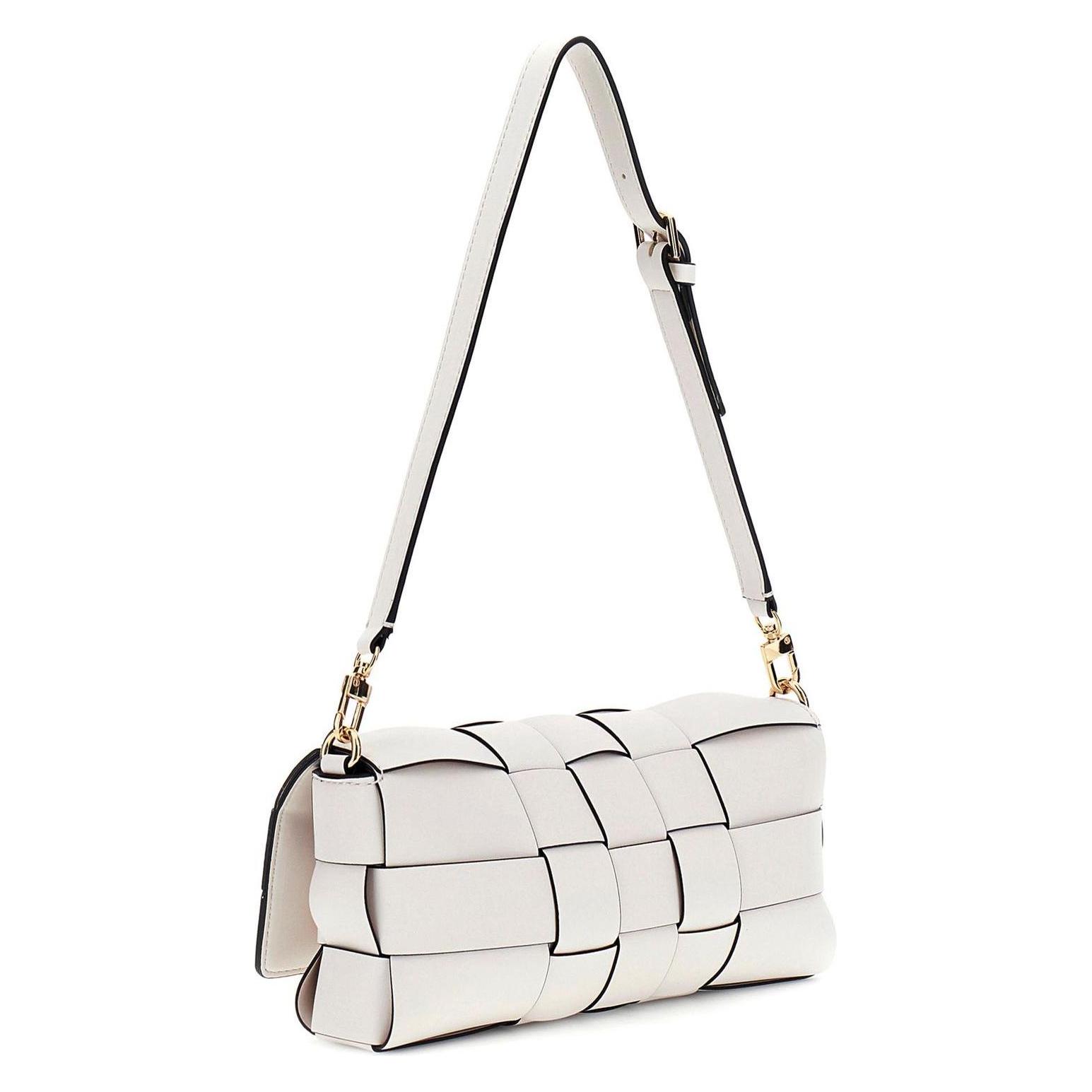 Guess, Damen, Handtasche, Maylee Flap Shoulder Bag, Beige
