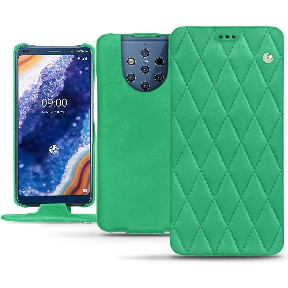 Noreve Lederschutzhülle vertikal (Nokia 9 PureView), Smartphone Hülle, Violett