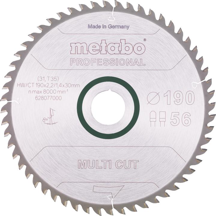 Productafbeelding Metabo CirkelzaagbladHW/CT90x30x22/4