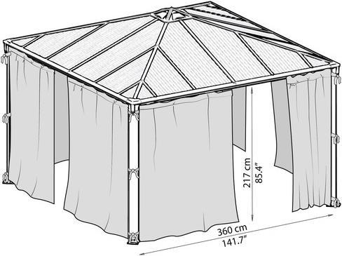 Productafbeelding Palram Gordijnen (359 cm, 360 cm)