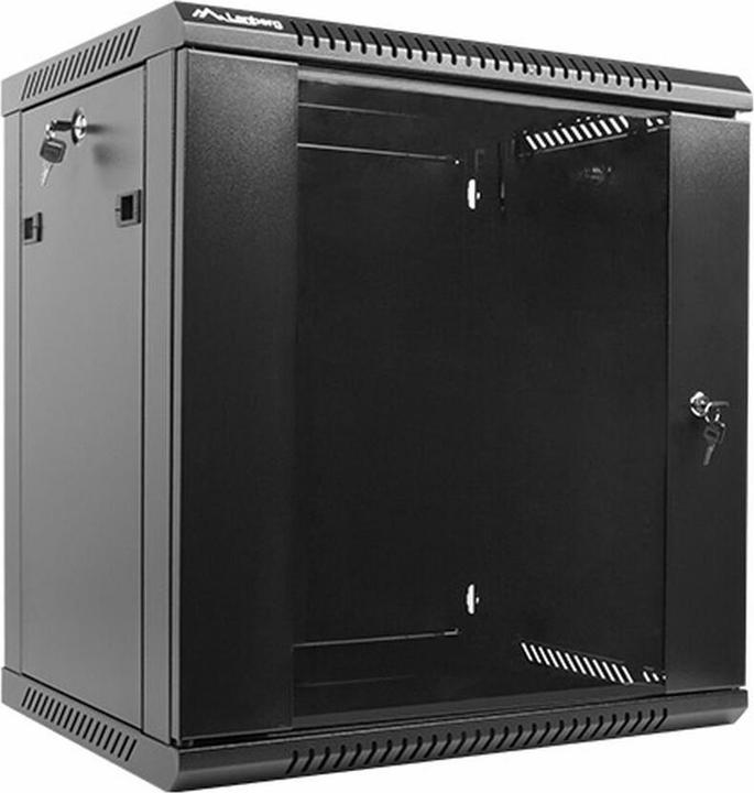 Lanberg Rack a muro 19" 12U 600X450mm nero (12 HE, Rack da 19 pollici)