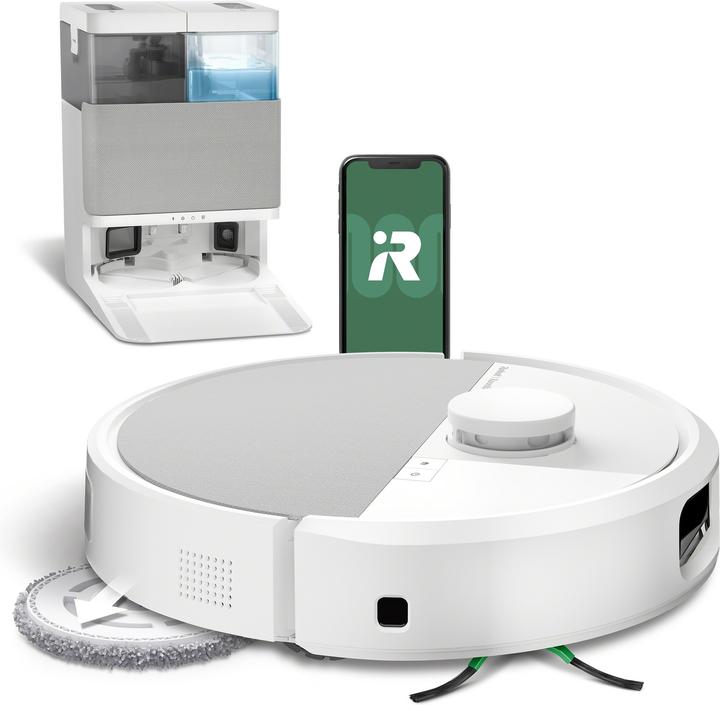 iRobot Roomba Plus 505 Combo + AutoWash Dock (7000 Pa, Wiping pads (rotating))