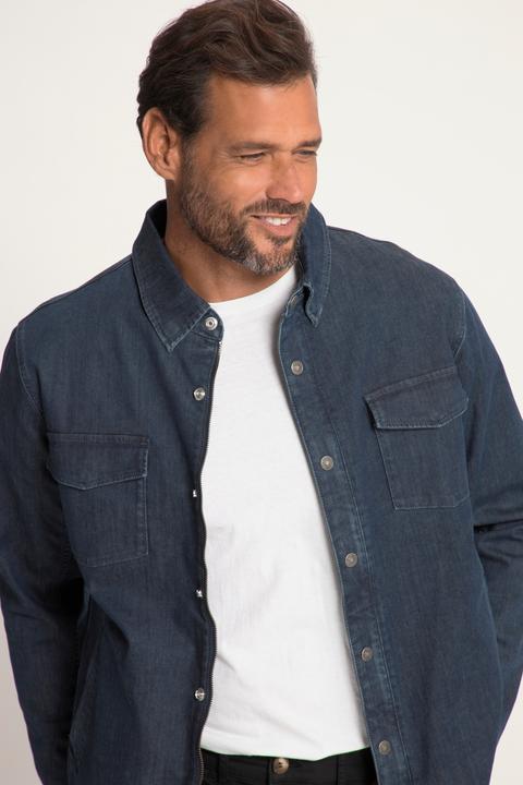 Produktbild JP1880 Jeansjacke, verdeckter Zipper, Brusttaschen (4XL)