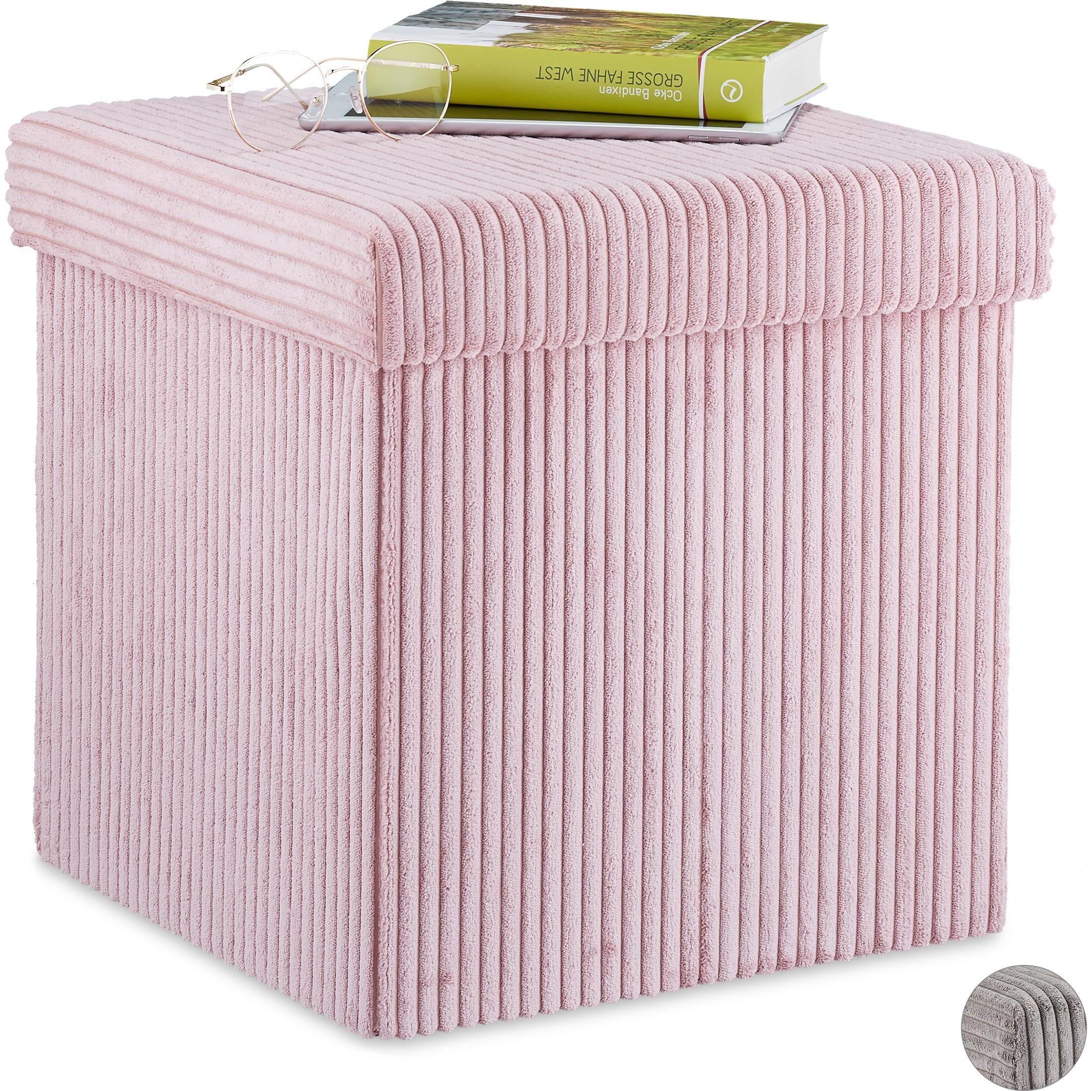 Relaxdays, Hocker + Pouf, Sitzwürfel