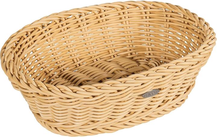 Actual product image Saleen Bread basket oval plastic 25,5x19x7cm beige
