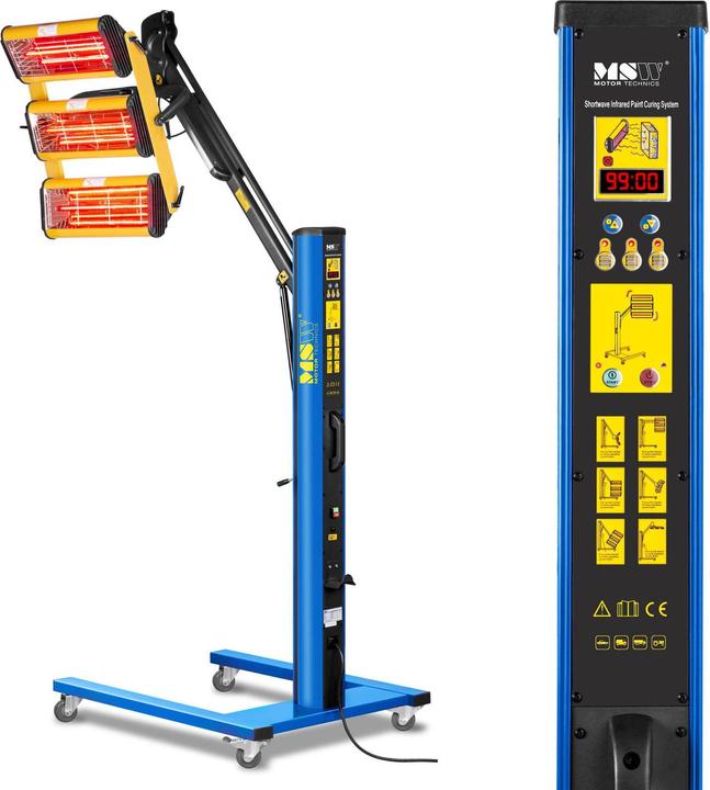 Produktbild MSW Lacktrockner Strahler Infrarotstrahler Heizstrahler Infrarot Lampe Auto 3300 W (3300 W)