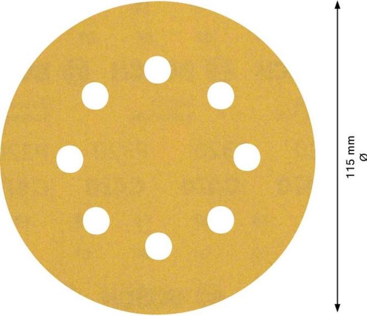 Actual product image Bosch Professional Zubehör Expert C470 Sandpaper with 8 holes for random orbital sander, 115 mm, G 320, 5 pcs. (P320)
