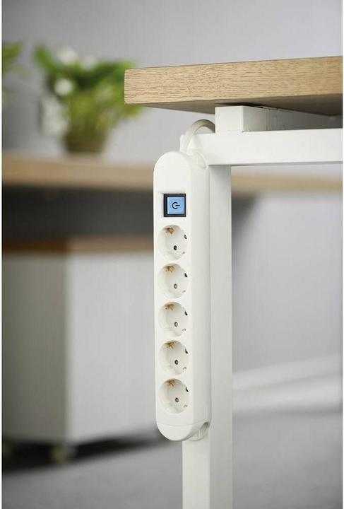 Image du produit Maxtrack NV 57-3 WL Prises multiples avec interrupteur blanc contact de protection 1 pc. (5x, CEE 7/3, 3 m)