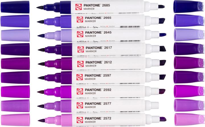 Image du produit Talens Pantone Marker Set 9x Violett, Strichstärke: Keine (9x)