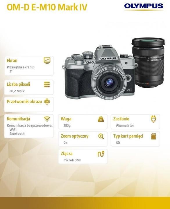 Actual product image Olympus OM-D E-M10MK IV Kit Special Edition + 14-150 (14 - 150 mm, 20.30 Mpx, 4/3)