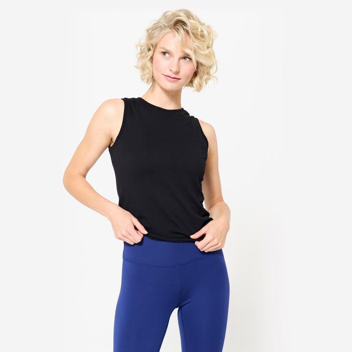 Produktbild Kimjaly Yogatop Damen elastisch - graphitschwarz (XL)