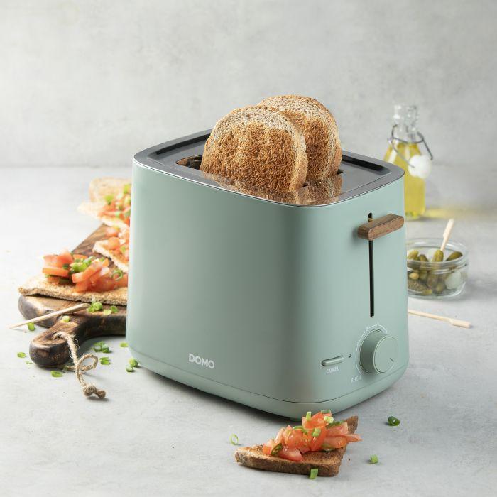 Image du produit Domo DO 973 T Toaster 2 Schlitz 6 Stufen 850-1000W matt grün