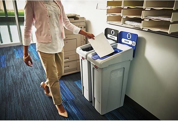 Produktbild Rubbermaid Wertstoff-Recycling-Station SLIM JIM® (87 l)