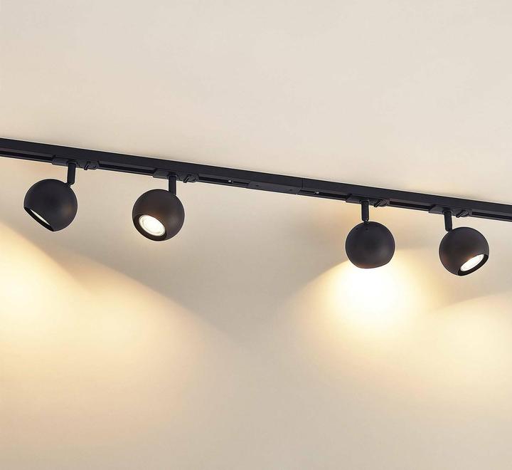 Actual product image Lindby Guus 1-phase track system, 4-light black