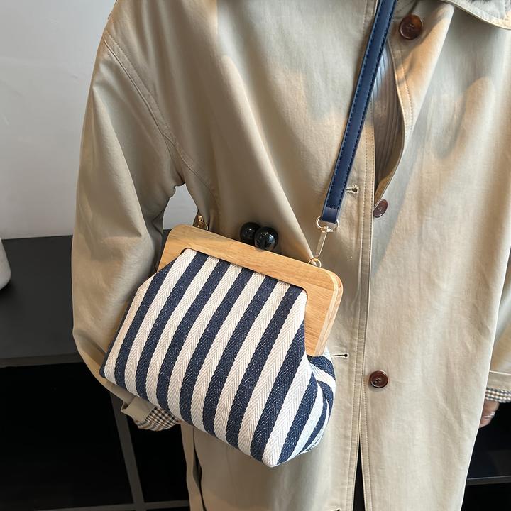 Immagine prodotto Only-Bags.Store Pochette da donna per feste serali, borsa a tracolla con motivo a righe, moda di design