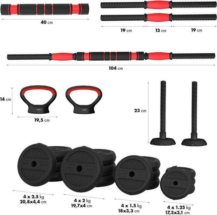 Image du produit HMS Kit de poids SGN130 (2 x 15 kg)