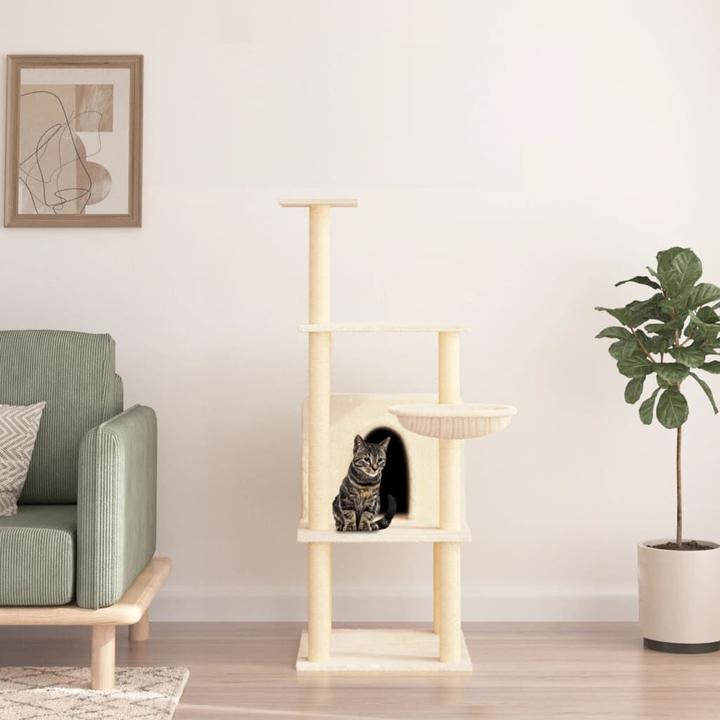 Produktbild vidaXL Kratzbaum (132 cm, Creme)
