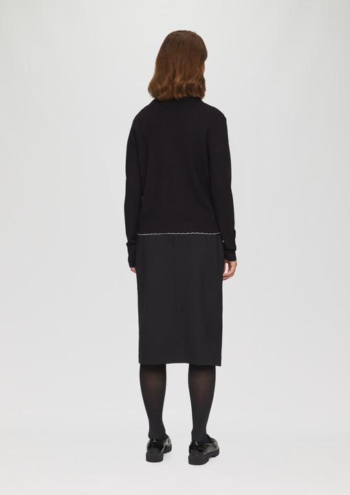 Produktbild s.Oliver Strickjacke Strickjacke mit V-Ausschnitt und Kontrastnähten (40)