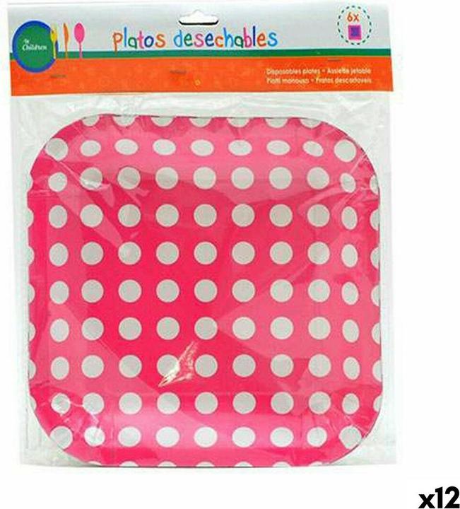 Produktbild BigBuy Geschirr-Set Punkte Einwegartikel 24 x 2 x 19 cm (12 Stück) (12 x)