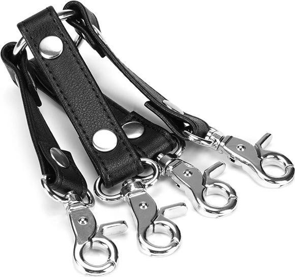 Produktbild Liebe Seele 4er Lederfessel Hogtie mit Clips (Nickelfrei)