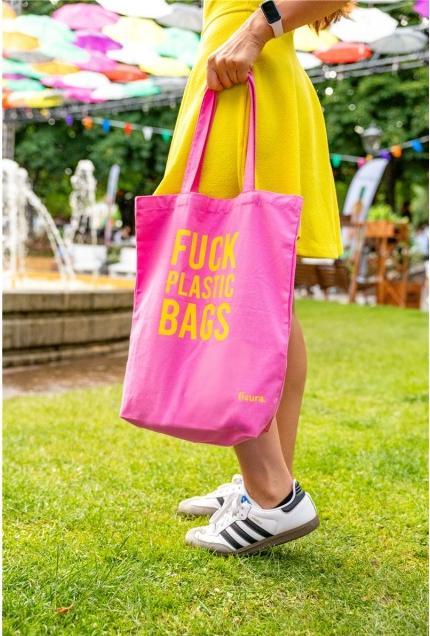 Immagine prodotto Fisura Borsa "Fanculo i sacchetti di plastica" Rosa