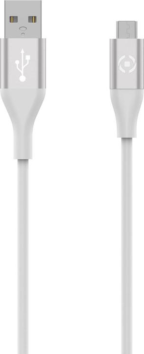Image du produit Celly USBMICROCOLORWH Câble USB 1,5 m USB A Micro-USB A Blanc (1.50 m, 12 W)