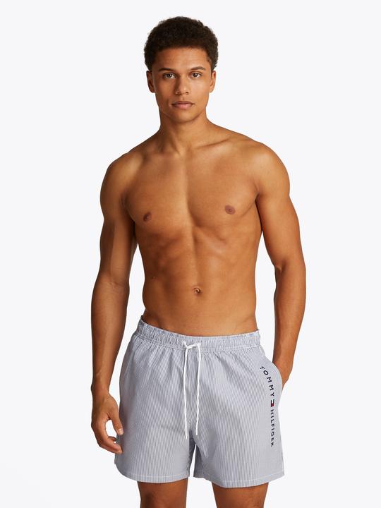 Immagine prodotto Tommy Hilfiger Medium lange Heren Zwembroek met Streep - White - Maat XXL (XXL)