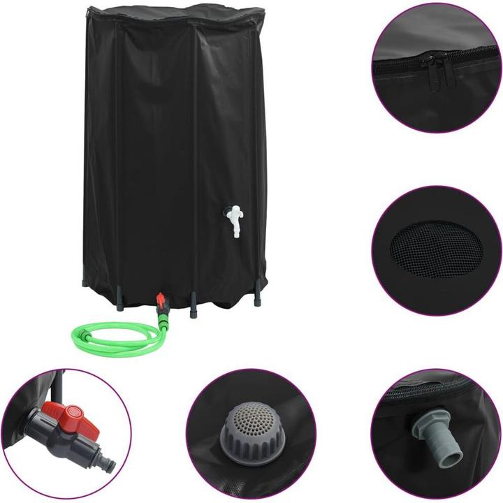 Image du produit VidaXL Réservoir d'eau avec robinet Pliable 500 L PVC (500 l)