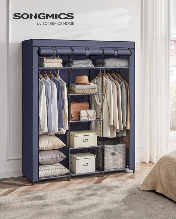 Image du produit Songmics Regal mit 3 hochrollbaren Türen 150 x 175 cm, Grau