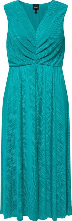 Produktbild Ulla Popken Plissee-Maxikleid, drapiert, V-Ausschnitt, ärmellos (50)