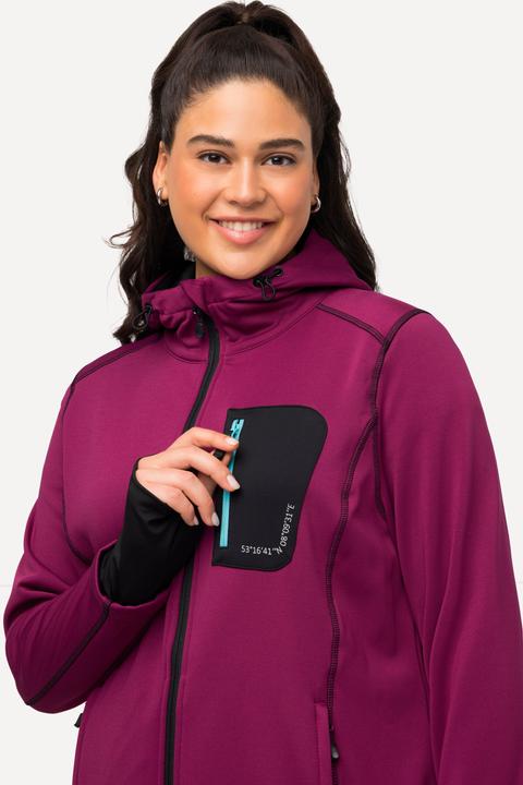 Image du produit Ulla Popken Veste en molleton HYPRAR, imprimé réfléchissant, capuche, passe-pouces intégrés (42, 44)